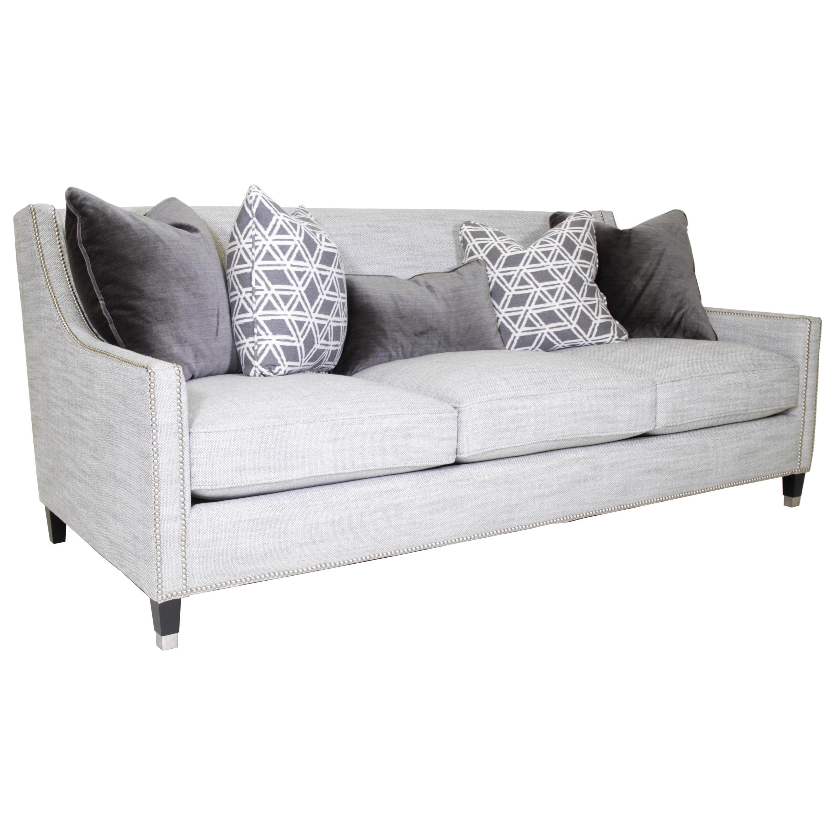 Bernhardt Palisades Transitional Sofa with Nailhead Trim | Reeds